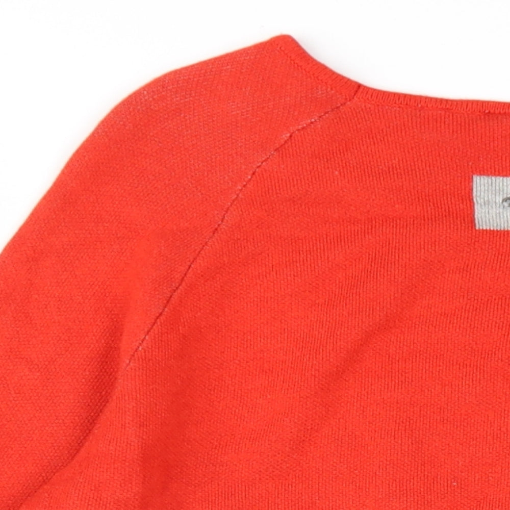 Foil Womens Red Round Neck Viscose Pullover Jumper Size XS