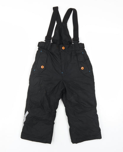 Killtec Boys Black Polyester Snow Pants Trousers Size 2 Years Regular Zip