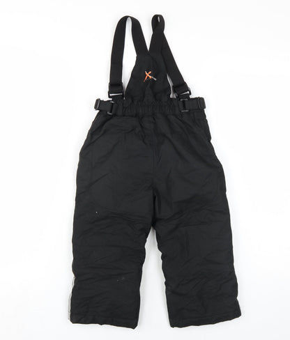 Killtec Boys Black Polyester Snow Pants Trousers Size 2 Years Regular Zip