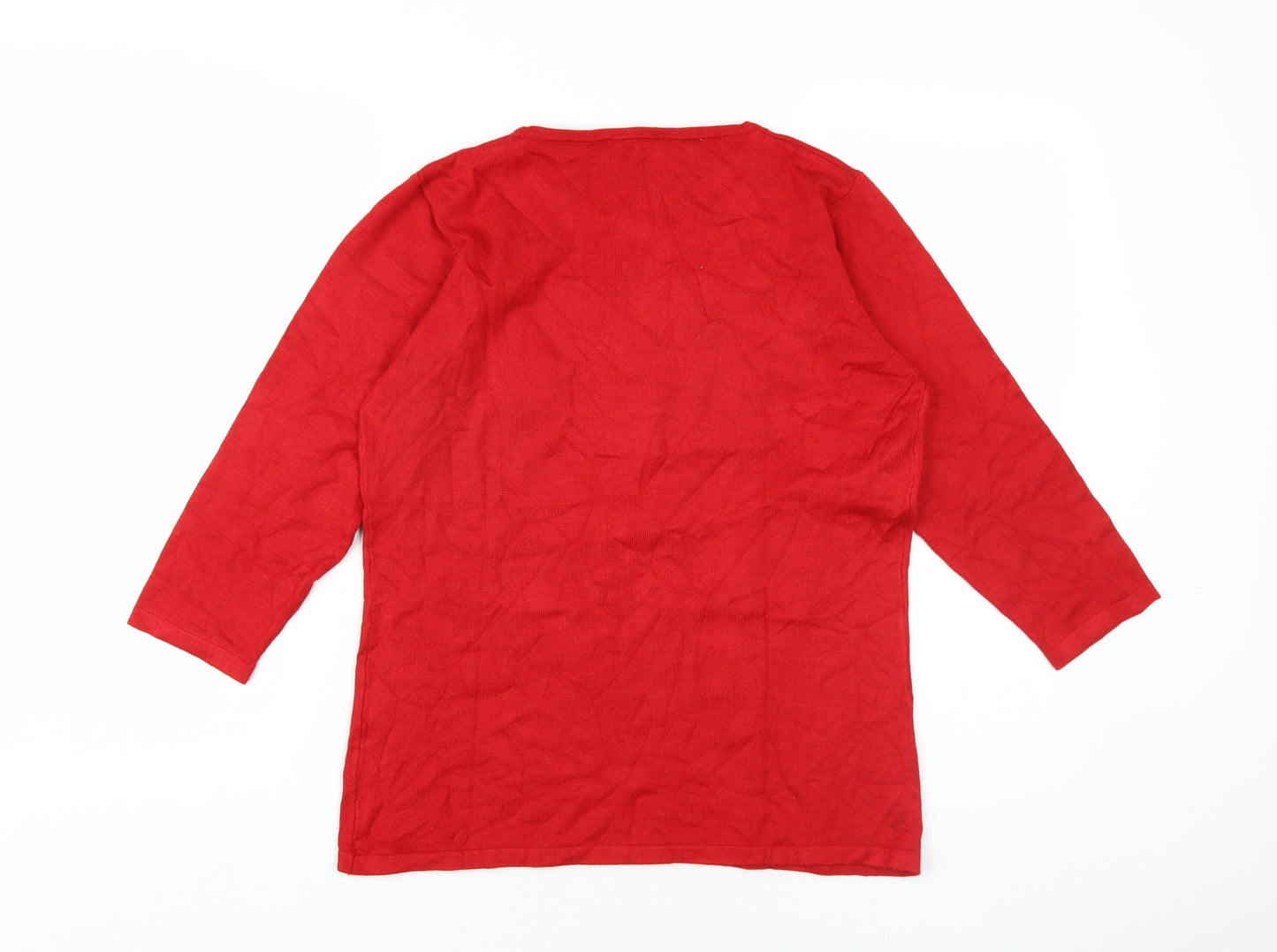 Womens UK Size M Anna Rose Red Pullover Jumper