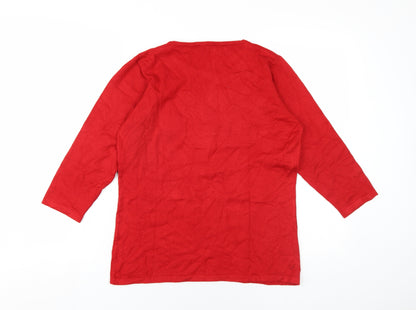 Womens UK Size M Anna Rose Red Pullover Jumper