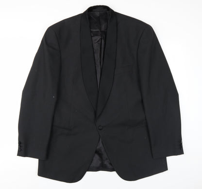 Mens UK Size 42 Scott & Taylor Regular Black Suit Jacket