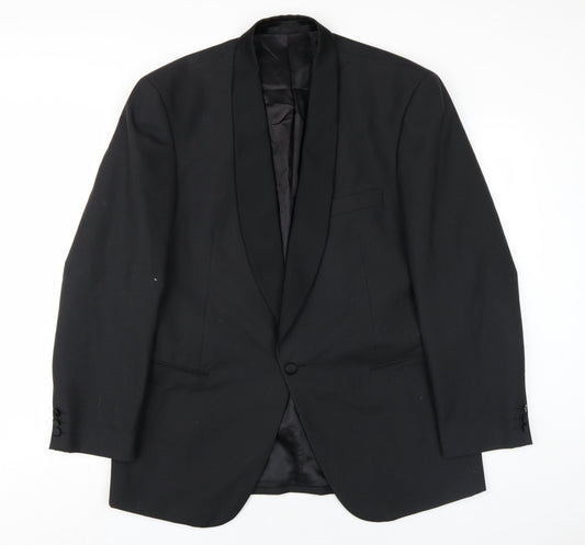 Mens UK Size 42 Scott & Taylor Regular Black Suit Jacket