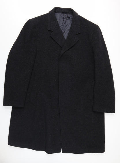 Mens UK Size L Hodges Black Overcoat