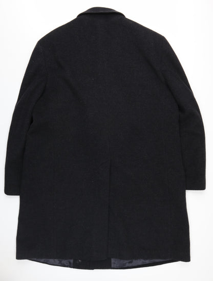 Mens UK Size L Hodges Black Overcoat