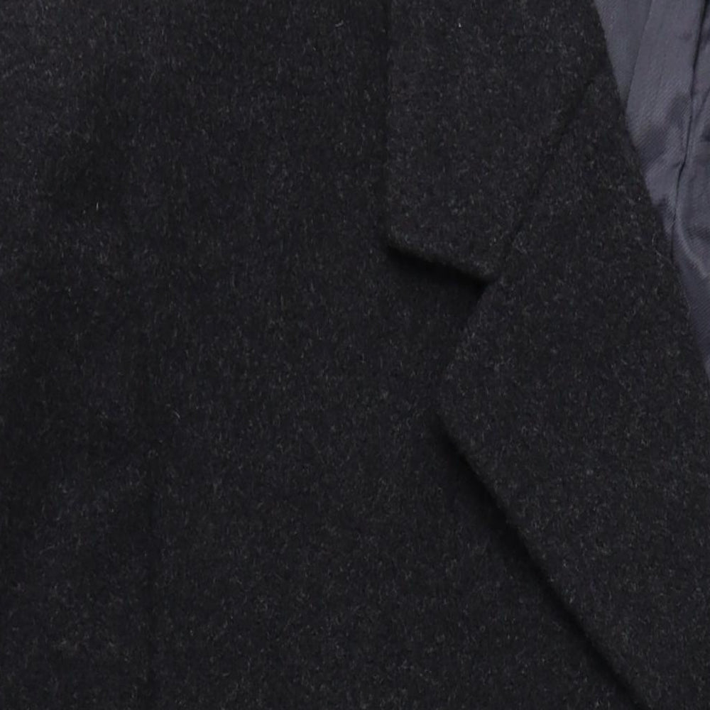 Mens UK Size L Hodges Black Overcoat
