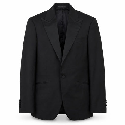 Henderson Mens Black Polyester Jacket Blazer Size 38 Regular