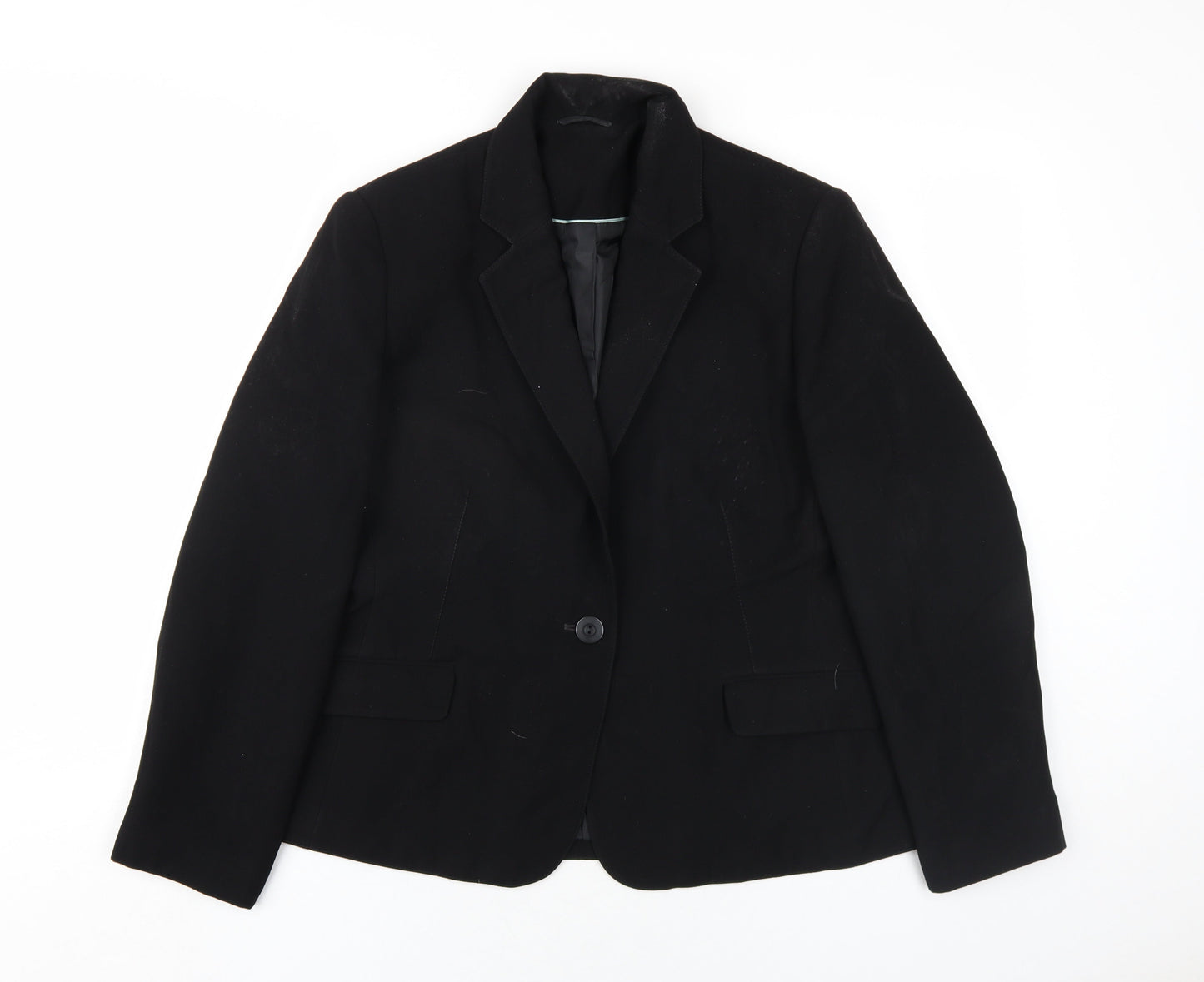 Berkertex Womens Black Polyester Jacket Blazer Size 14
