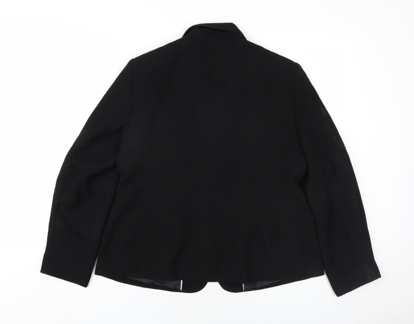 Berkertex Womens Black Polyester Jacket Blazer Size 14