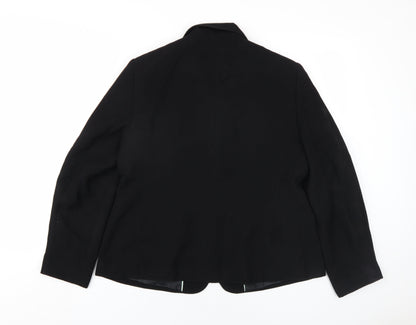 Berkertex Womens Black Polyester Jacket Blazer Size 14