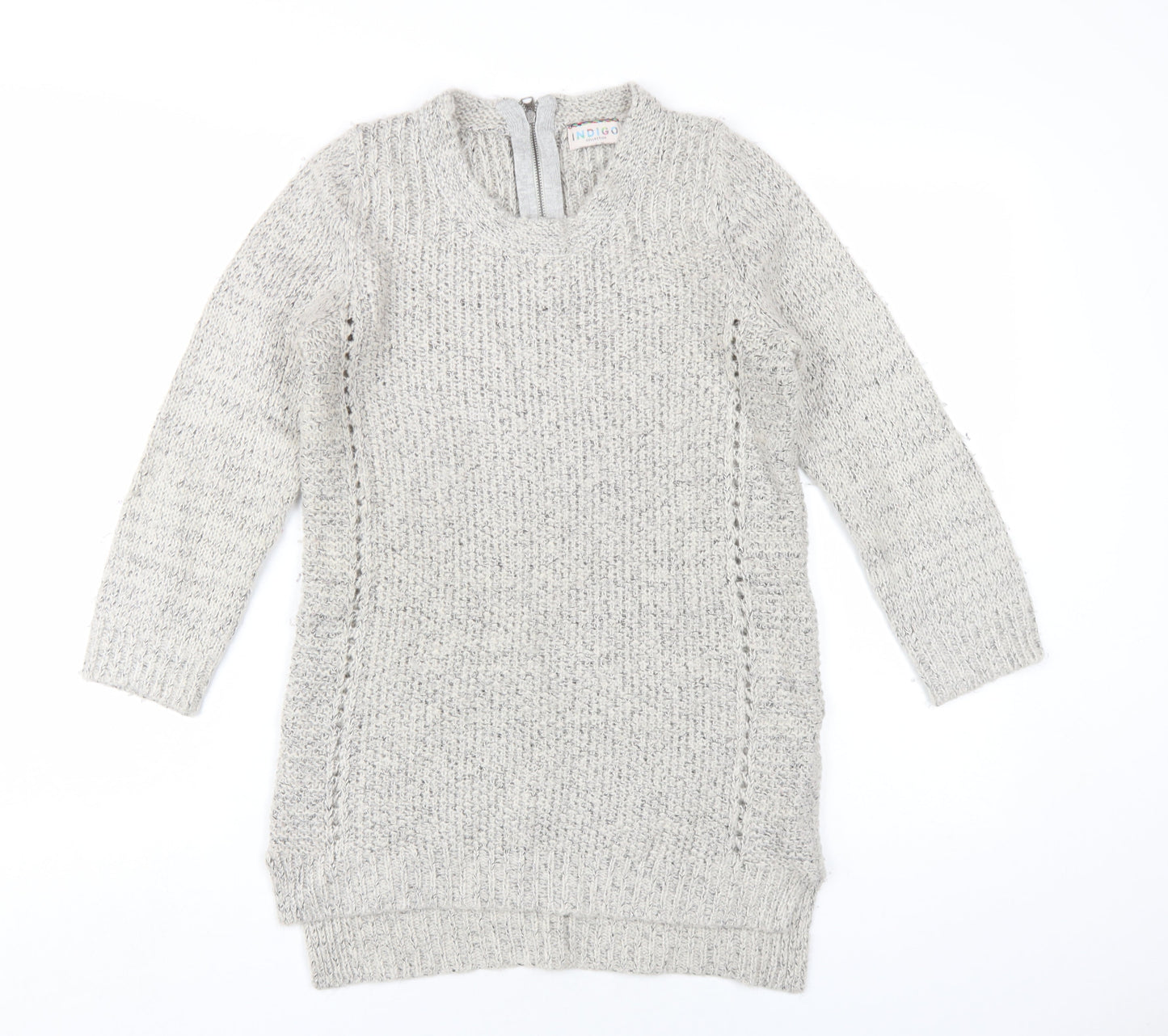 Womens UK Size 8 Indigo Grey Pullover Jumper