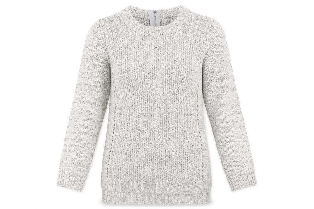 Womens UK Size 8 Indigo Grey Pullover Jumper