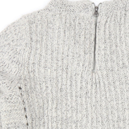 Womens UK Size 8 Indigo Grey Pullover Jumper