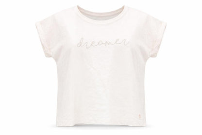 Iris & Edie Womens Pink Cotton Basic T-Shirt Size 8 Round Neck