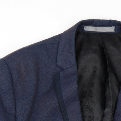 Mens UK Size 40 Red Herring Regular Blue Suit Jacket