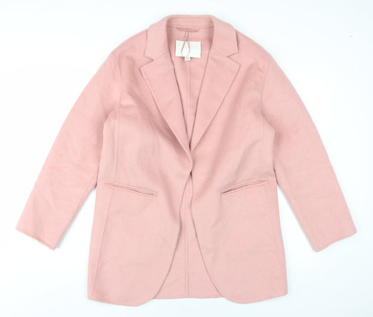 Autograph Womens Pink Overcoat Coat Size 8