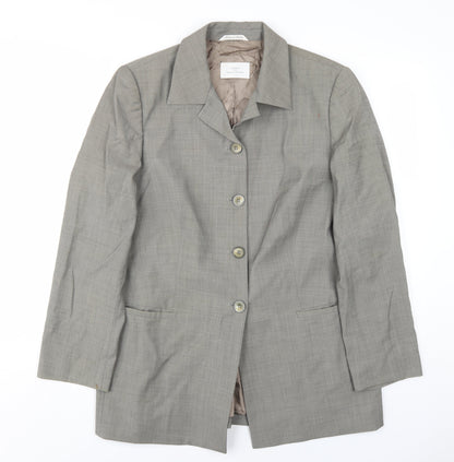Marks and Spencer Womens Grey Wool Jacket Blazer Size 16