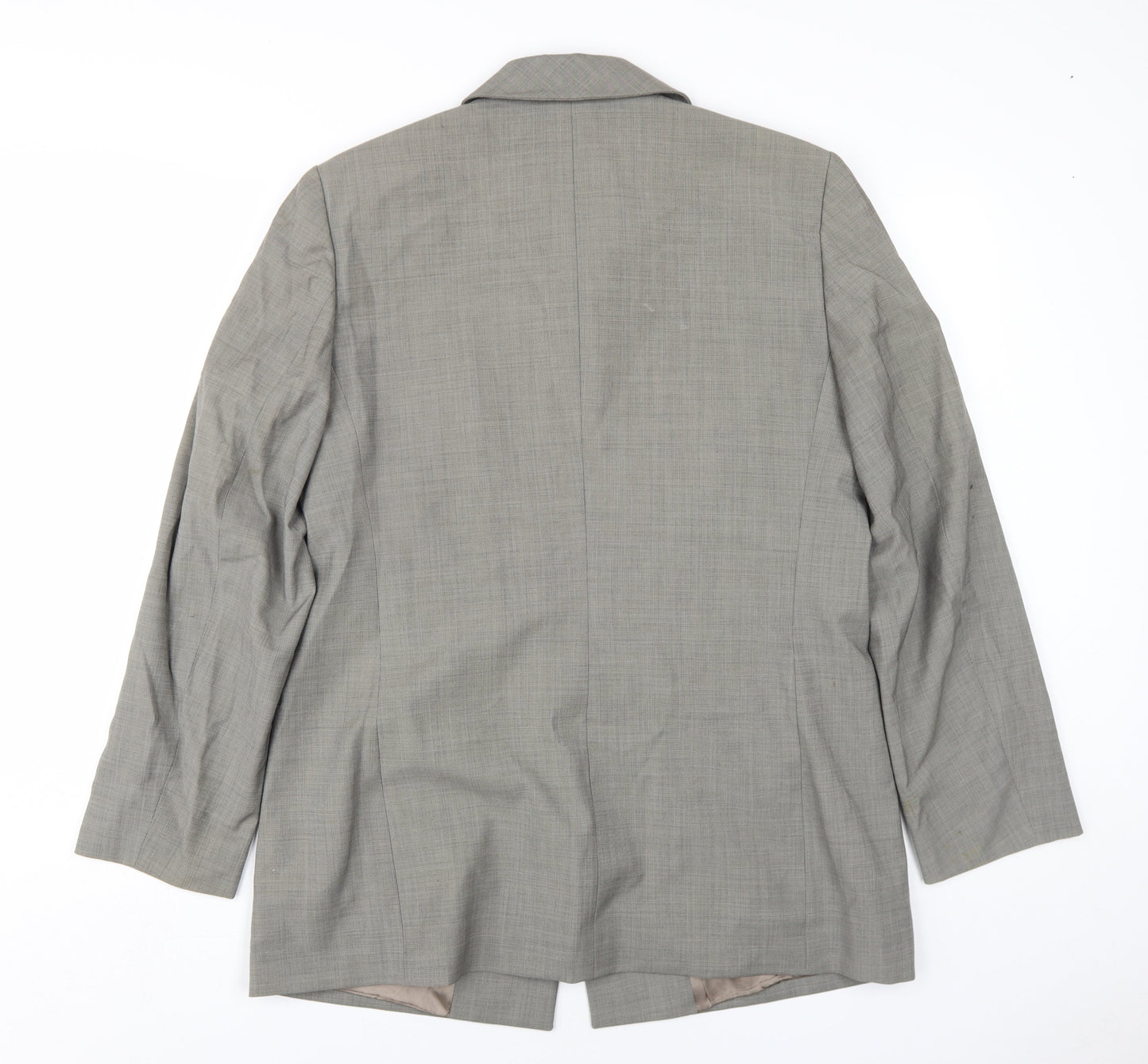 Marks and Spencer Womens Grey Wool Jacket Blazer Size 16