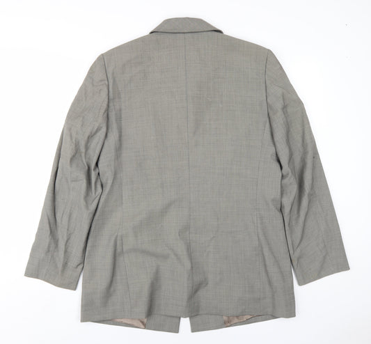 Marks and Spencer Womens Grey Wool Jacket Blazer Size 16