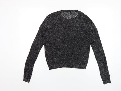 Womens UK Size S Sisley Black Pullover Jumper