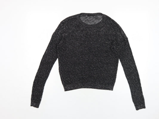 Womens UK Size S Sisley Black Pullover Jumper