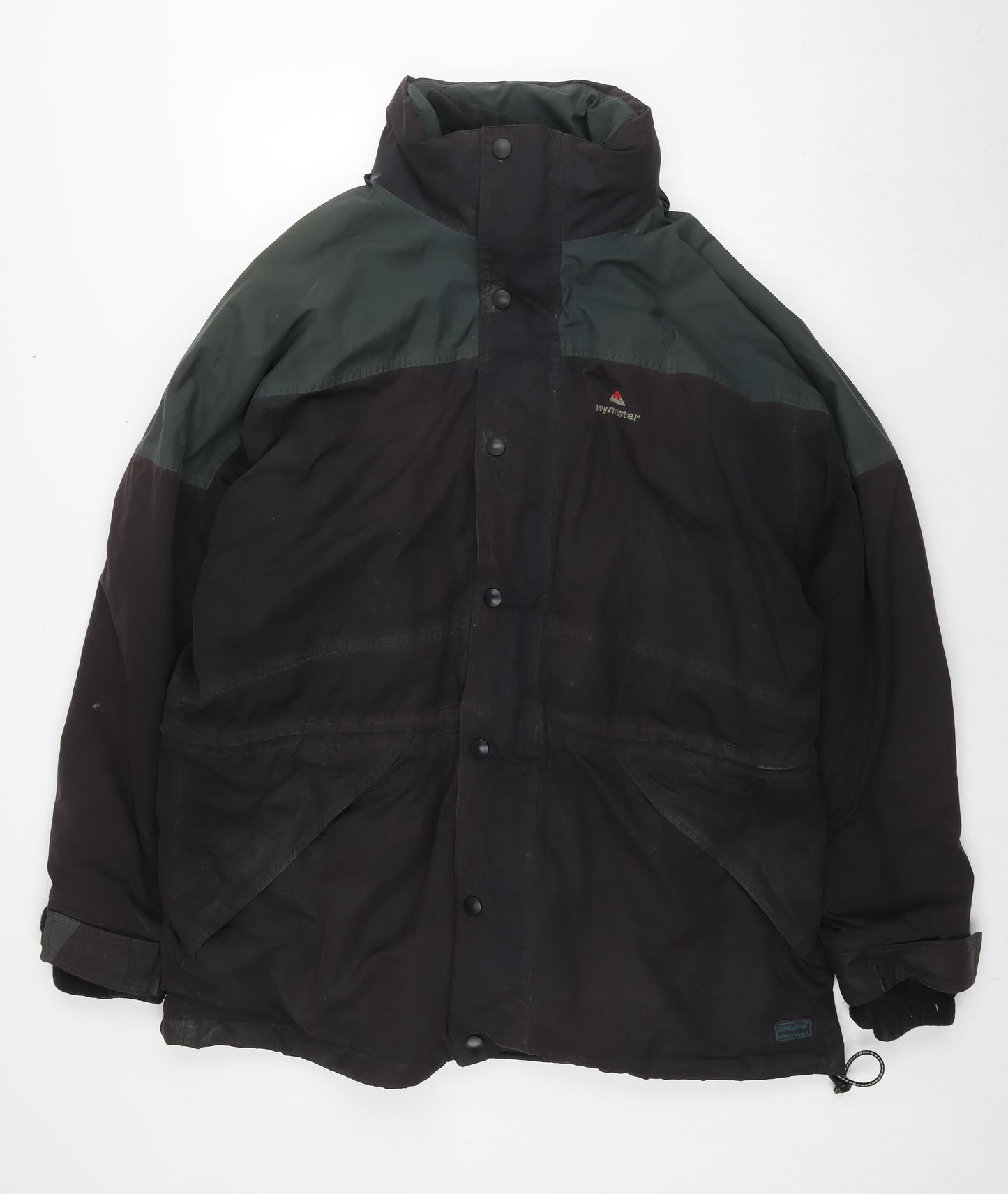 Wynnster Mens Black Jacket Size XL Zip - Detachable Fleece