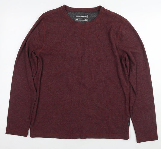 Womens UK Size M Eddie Bauer Brown Pullover Jumper