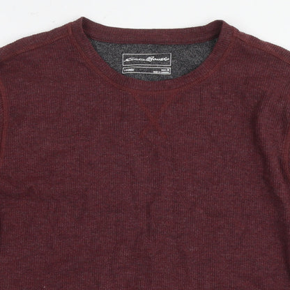 Womens UK Size M Eddie Bauer Brown Pullover Jumper