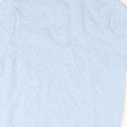 NEXT Mens Blue Geometric Cotton Polo Size S Collared Pullover