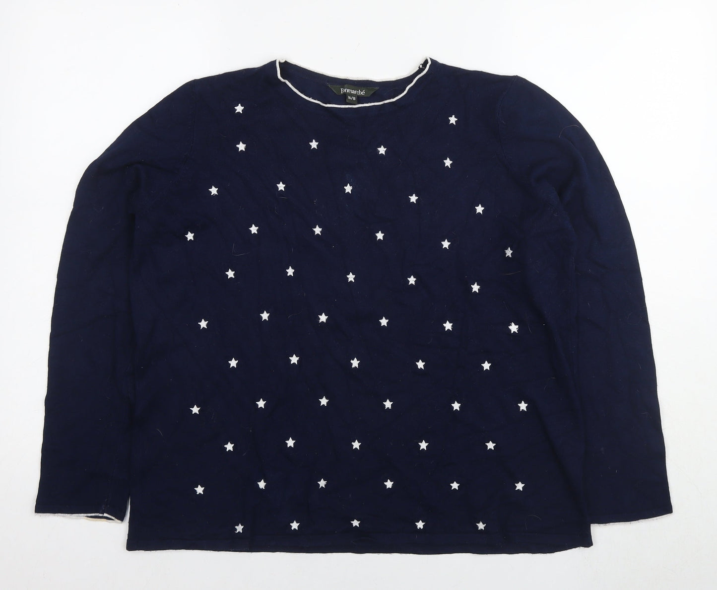 Womens UK Size 16 Bonmarché Blue Pullover Jumper