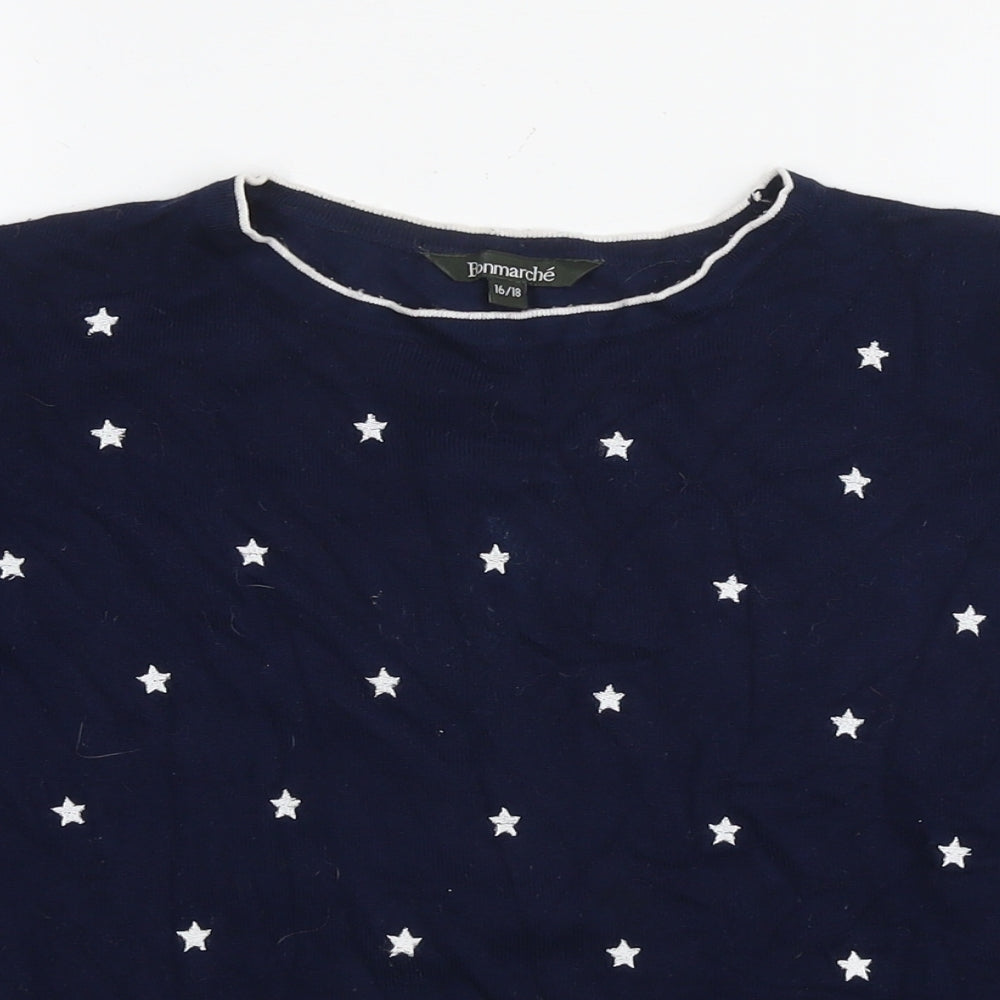 Womens UK Size 16 Bonmarché Blue Pullover Jumper