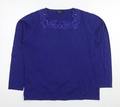 Womens UK Size M Bonmarché Blue Pullover Jumper
