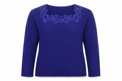 Womens UK Size M Bonmarché Blue Pullover Jumper