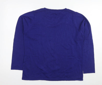 Womens UK Size M Bonmarché Blue Pullover Jumper
