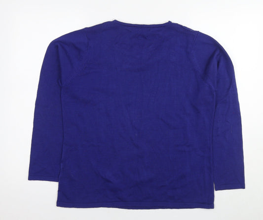 Womens UK Size M Bonmarché Blue Pullover Jumper