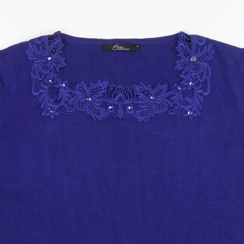 Womens UK Size M Bonmarché Blue Pullover Jumper