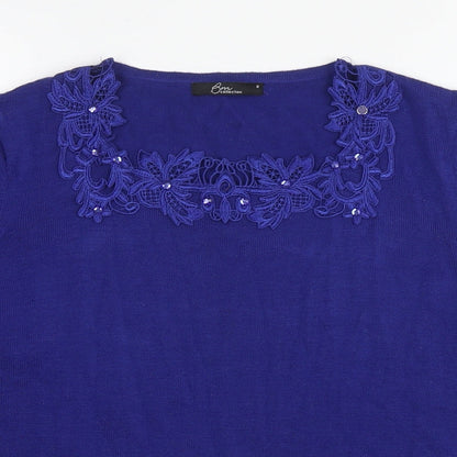 Womens UK Size M Bonmarché Blue Pullover Jumper