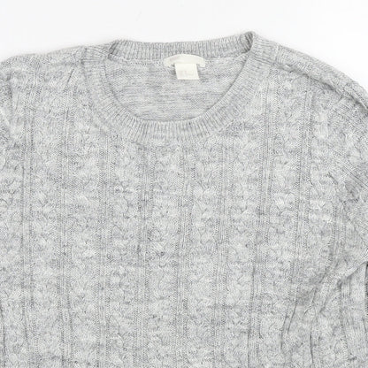 Womens UK Size M H&M Grey Pullover Jumper