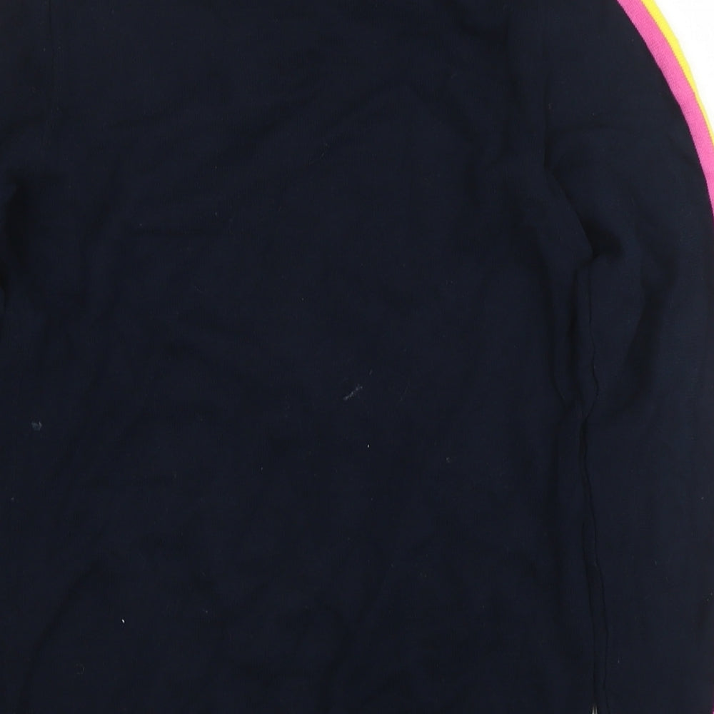 NEXT Girls Blue Round Neck Cotton Tunic Jumper Size 9 Years Pullover - Star