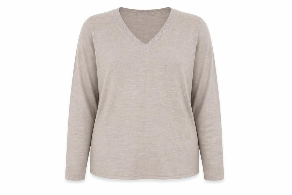 Womens UK Size 16 Bonmarché Beige Pullover Jumper
