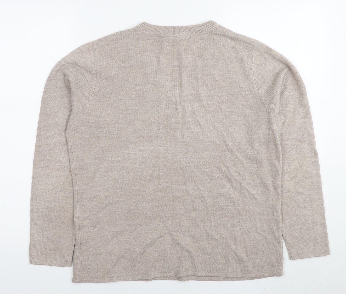 Womens UK Size 16 Bonmarché Beige Pullover Jumper