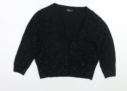 Womens UK Size M Sky Black Cardigan Jumper