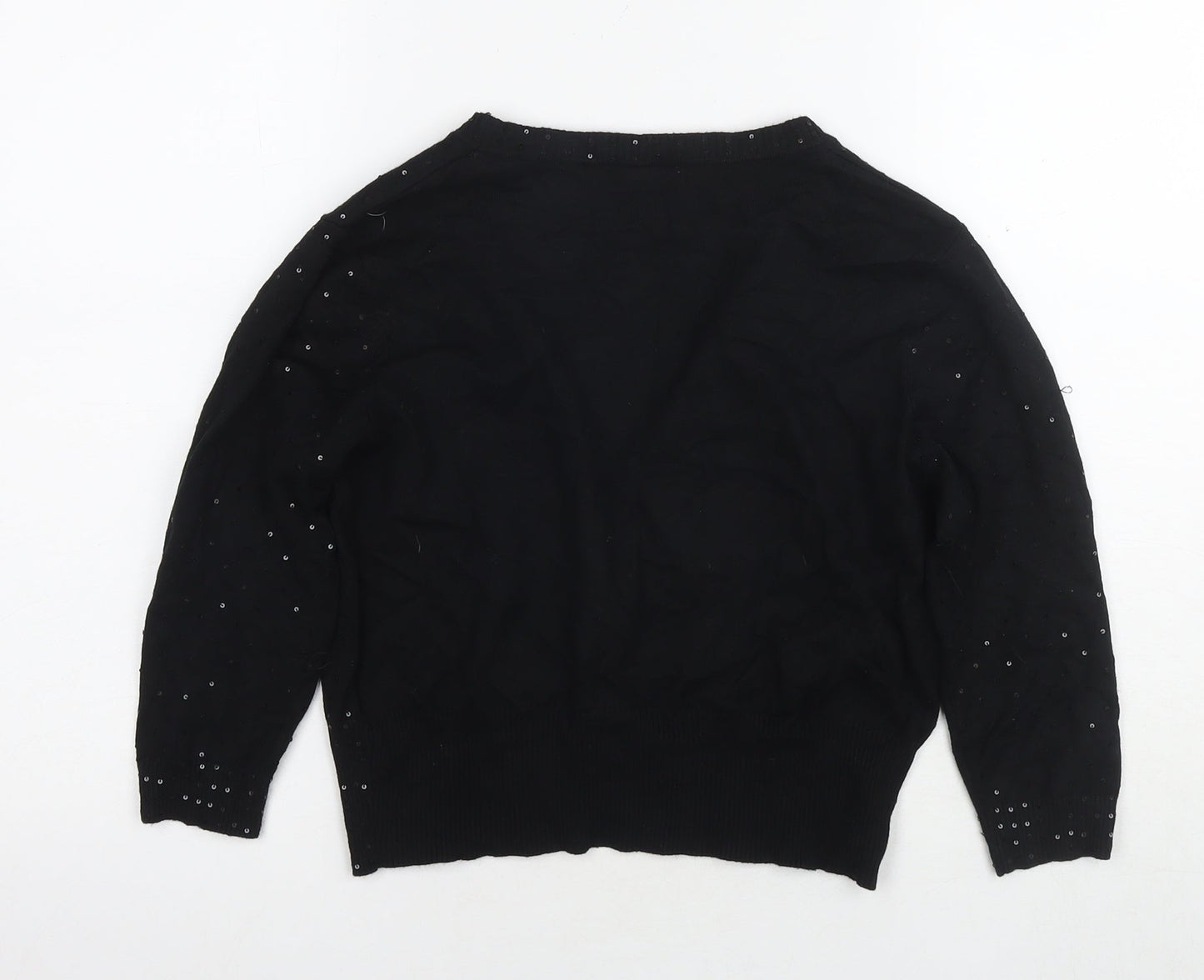 Womens UK Size M Sky Black Cardigan Jumper