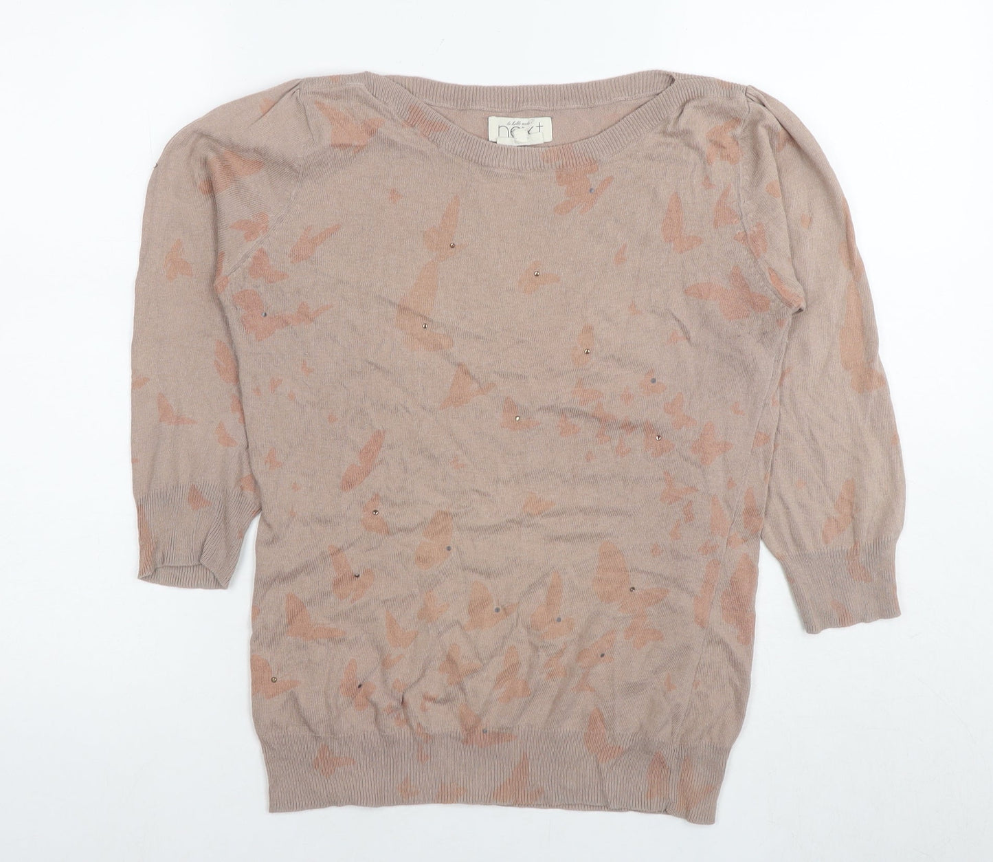 Womens UK Size 10 NEXT Beige Pullover Jumper