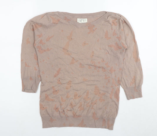 Womens UK Size 10 NEXT Beige Pullover Jumper