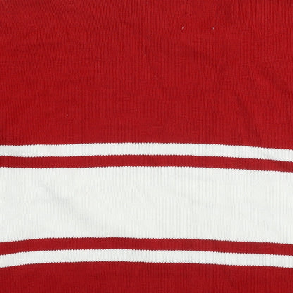 Topman Mens Red Round Neck Acrylic Pullover Jumper Size S Long Sleeve