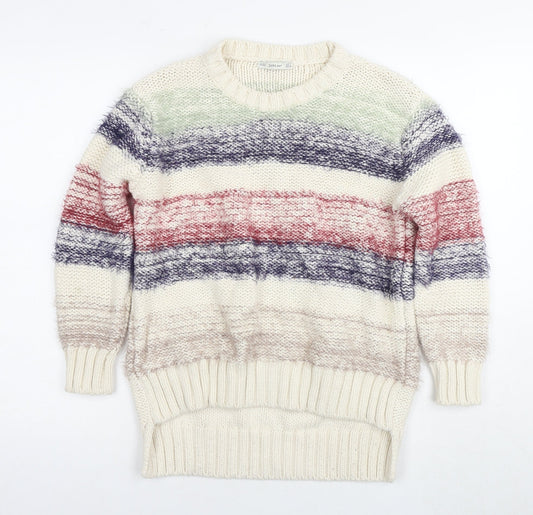 Womens UK Size S Zara Multicoloured Pullover Jumper