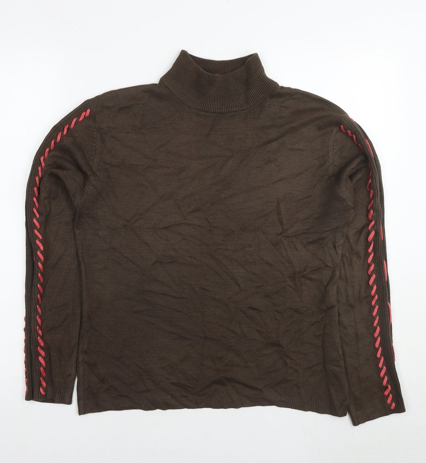 Womens UK Size 14 Janique Brown Pullover Jumper