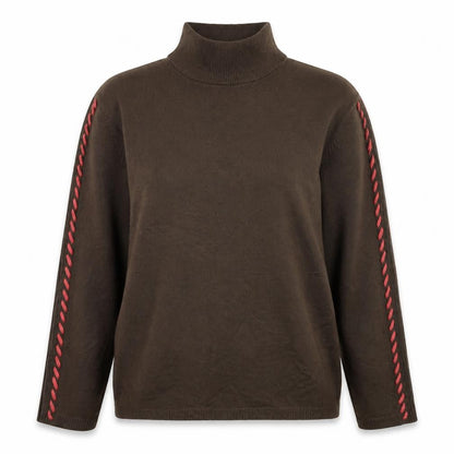 Womens UK Size 14 Janique Brown Pullover Jumper
