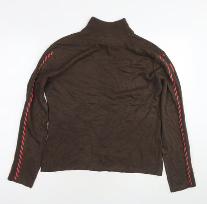 Womens UK Size 14 Janique Brown Pullover Jumper